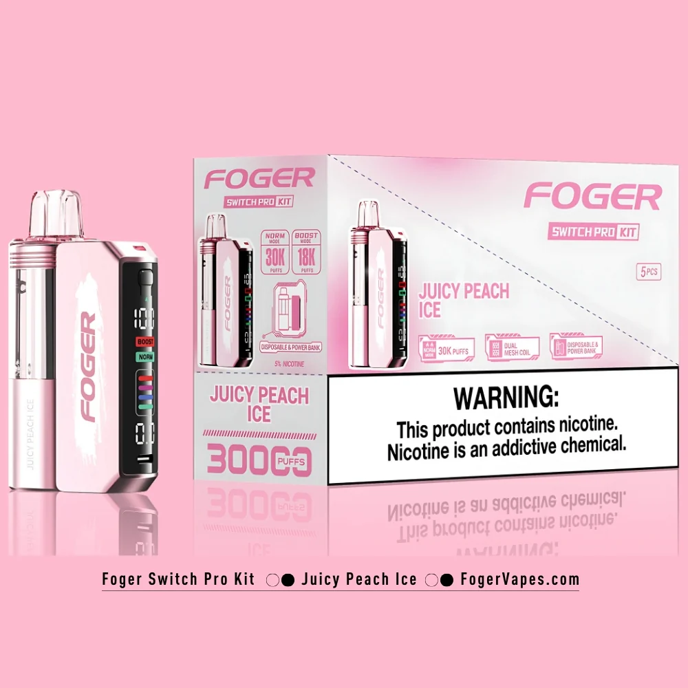 Juicy Peach Ice Foger Switch Pro Kit 30K Puffs - Image 5